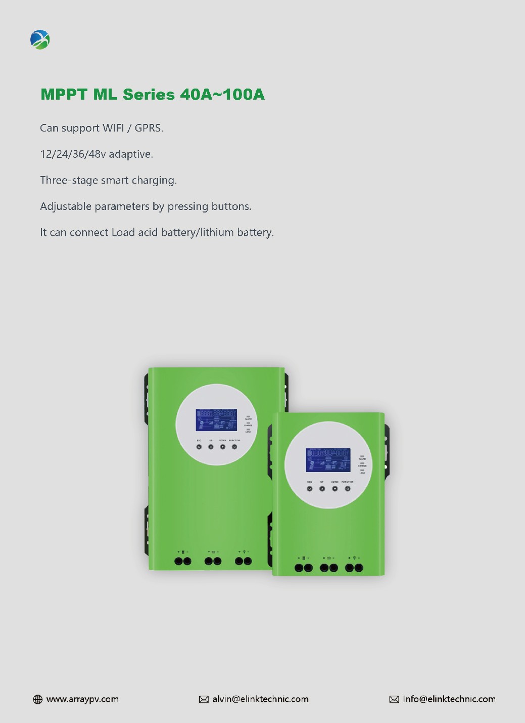 100A 12V 24V 36V 48V Adaptive solar charge controller MPPT 