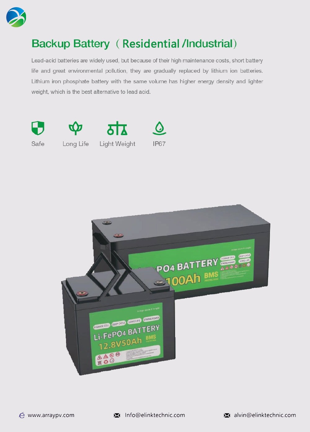 Backup Battery 12V130AH-1XP 