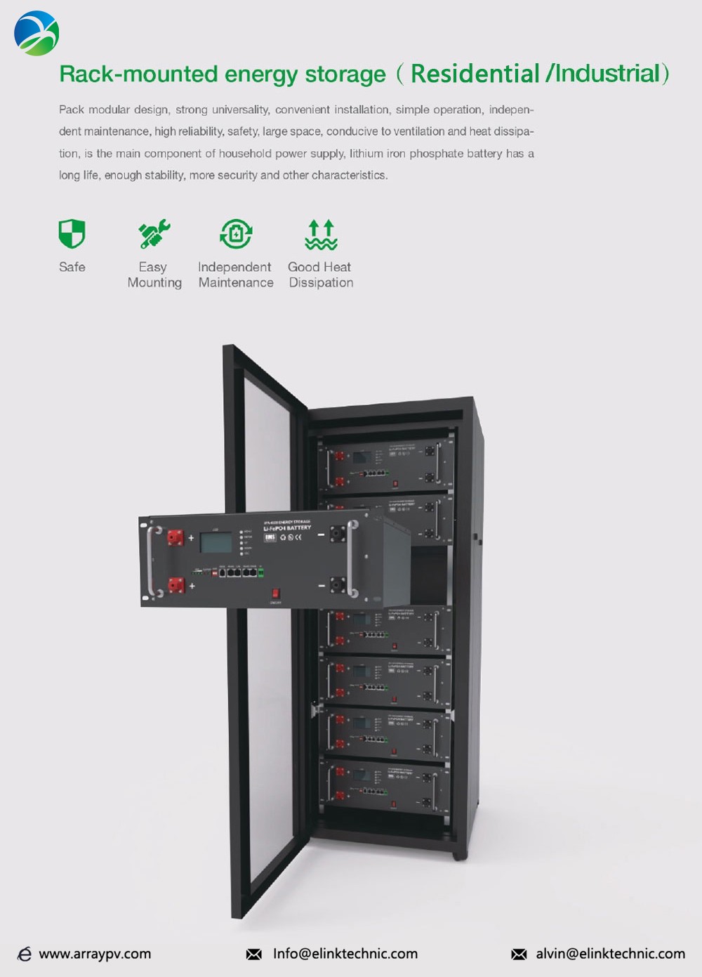 100AH 25.6V Rack-mounted Energy Storage