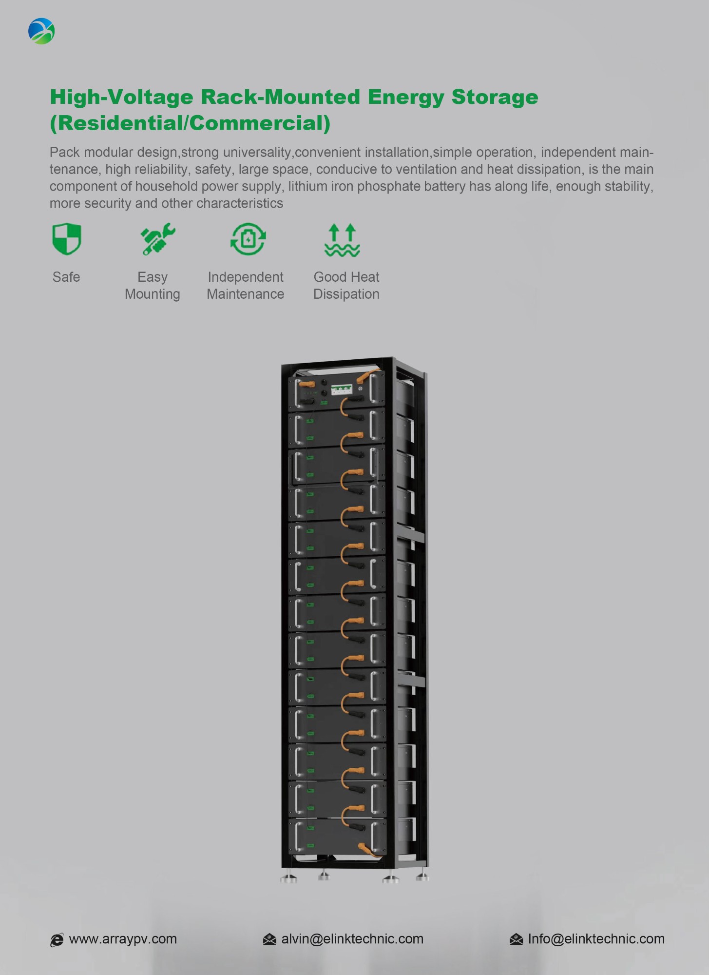 100AH 614.4V Rack-mounted Energy Storage