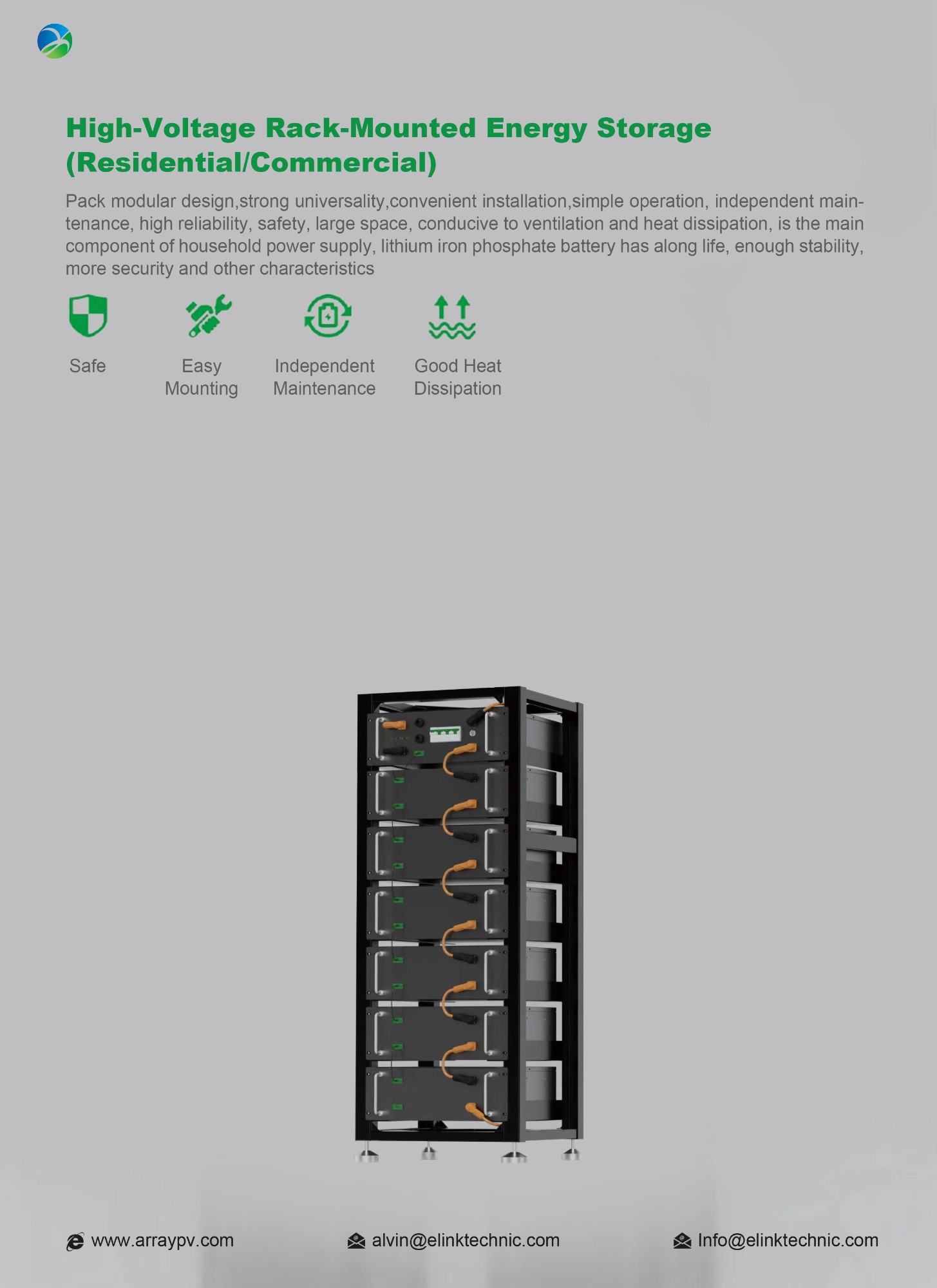 50AH 614.4V Rack-mounted Energy Storage