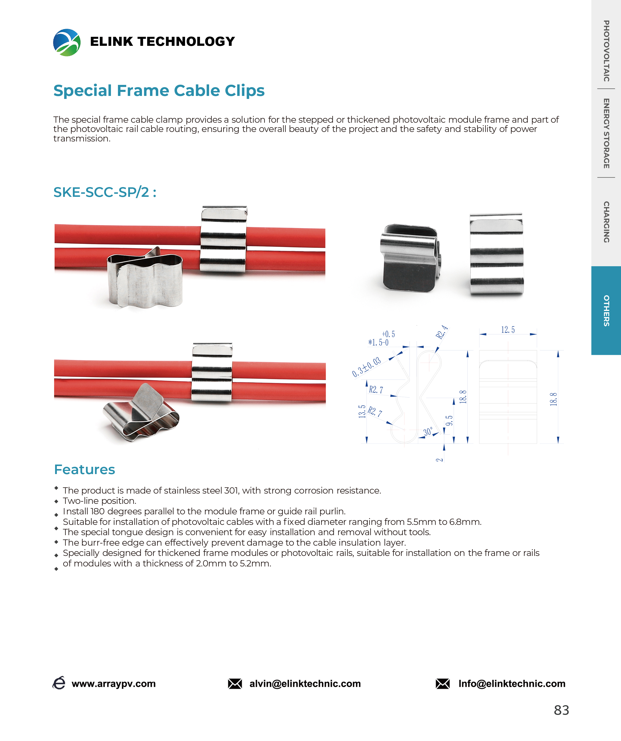 Special Frame Cable Clips