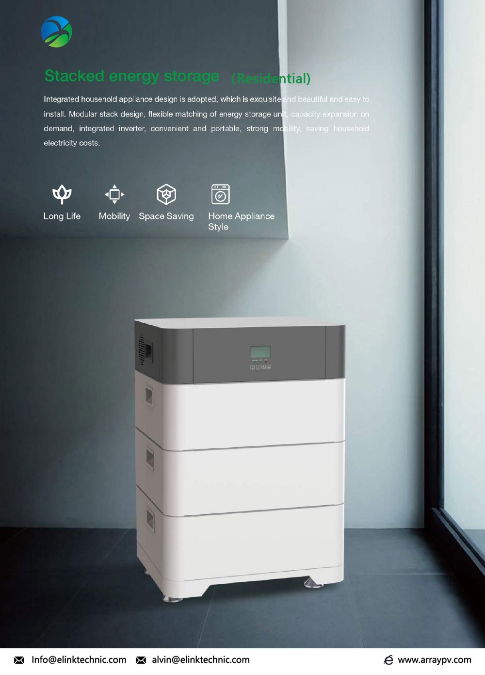 500Ah 51.2V 25.6kwh Stacked Energy Storage1